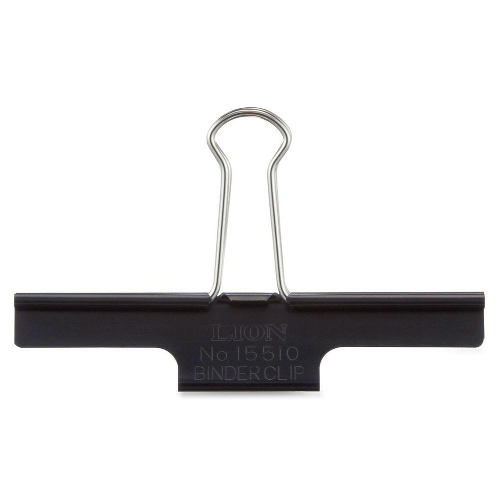 Lion Extra Large Binder Clips, Black, 85-Sheet