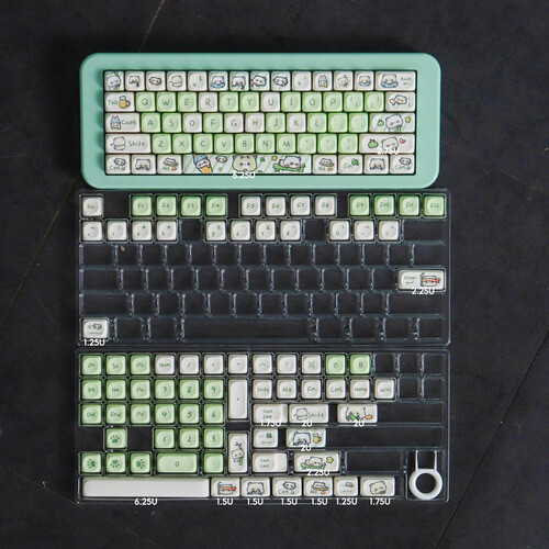 Moa Panda Kawaii Theme Keycaps142Pcs/set PBT MOA Profile