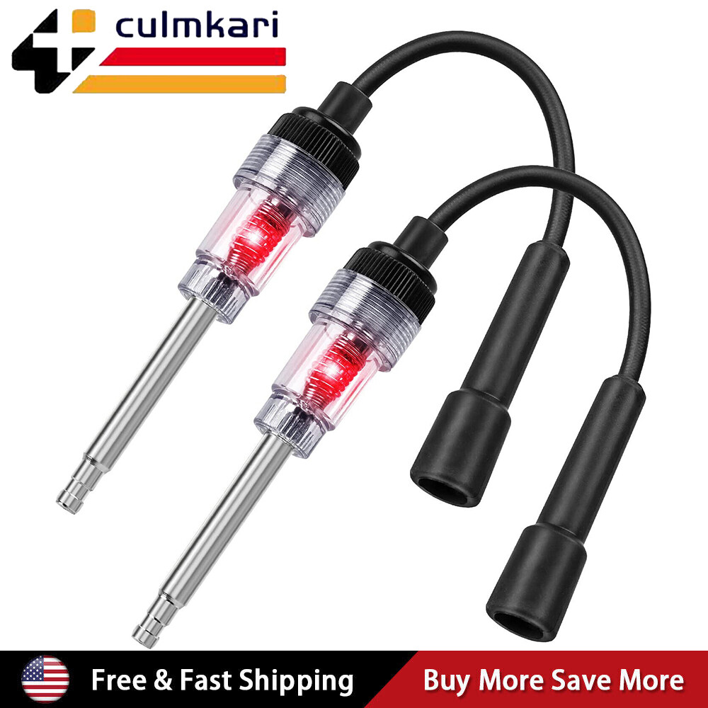 2PCS Inline Spark Plug Testers, Small Armature Diagnostic Detector Tool for Car