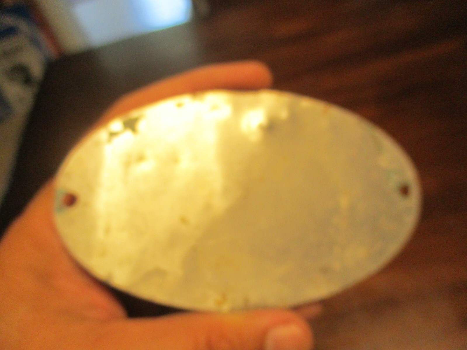 THE TRIUMPH MANUFACTURING CO. CINCINNATI O ALUMINUM TAG SIGN 5X3 '' SERIAL #3551