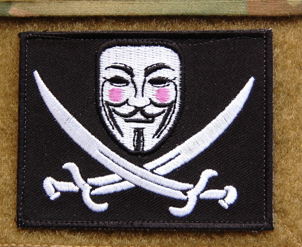 V For Vendetta Calico Jack Morale Uniform Patch Hook Backing
