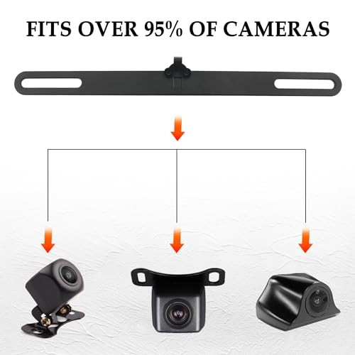 Standard License Plate Backup Camera Mounting Plate,Movable Adjustable