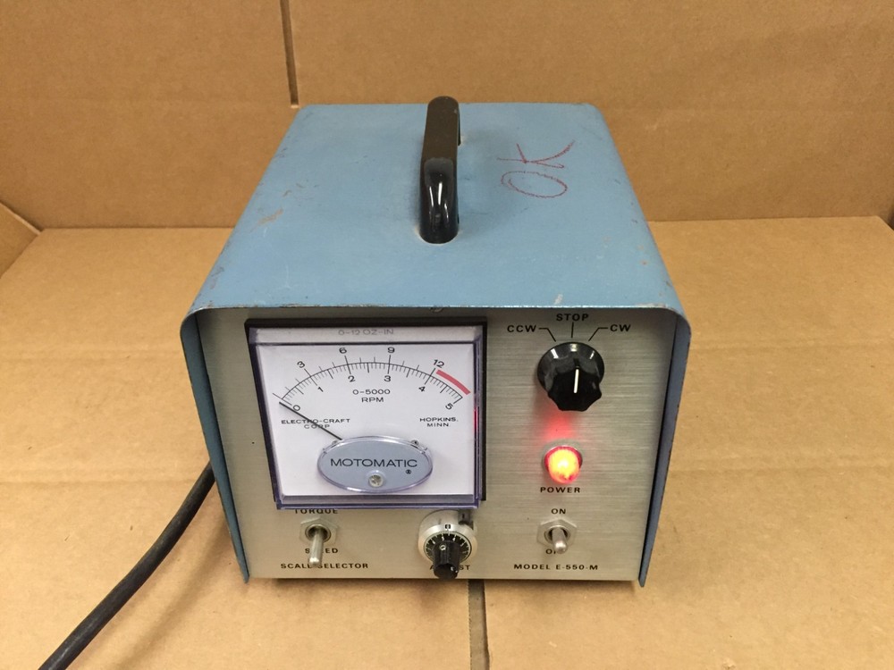 Electro-Craft E-550-M Motomatic Speed Controller - Power On AS IS