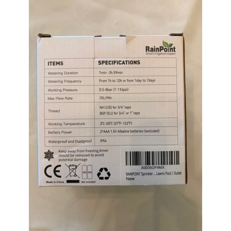 RAINPOINT Programmable Sprinkler Timer for Garden Hose Automatic Watering System