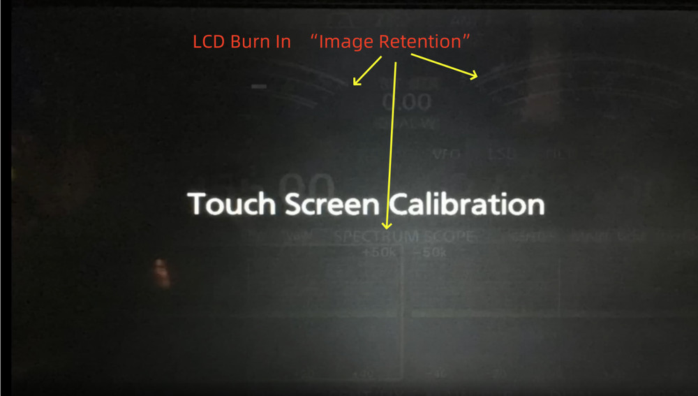 ICOM IC7610 LCD replacement resolve “Image Retention” issue “Screen Burn-in”