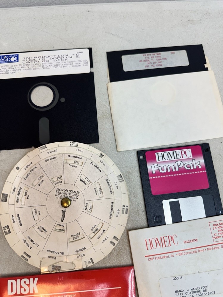 vintage floppy disk software game lot as pictured