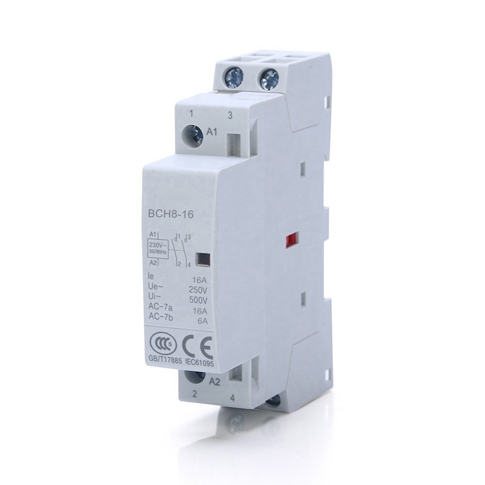 Household Contactor AC230V 2P 16A 2NO Rail Mounting Modular Contactor Automatic