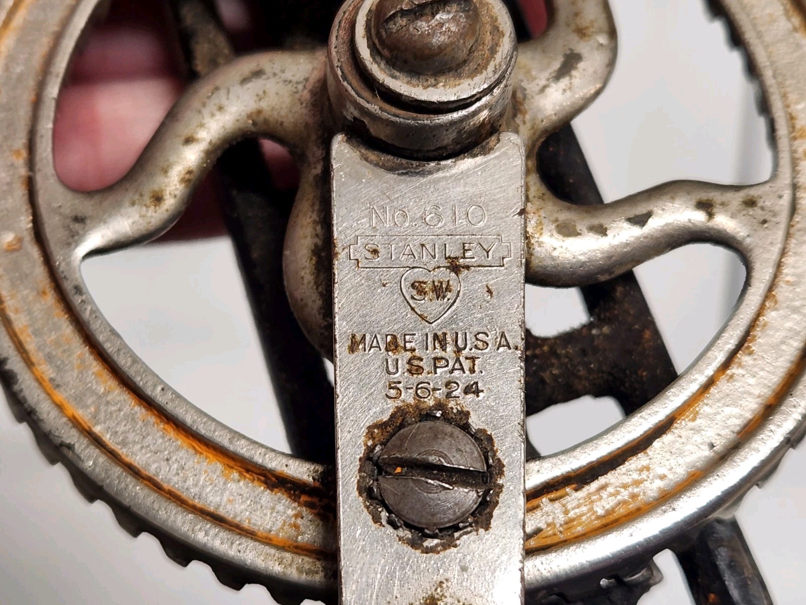 Vintage Stanley Tools No. 610 Pistol Grip Hand Drill (Sweetheart)