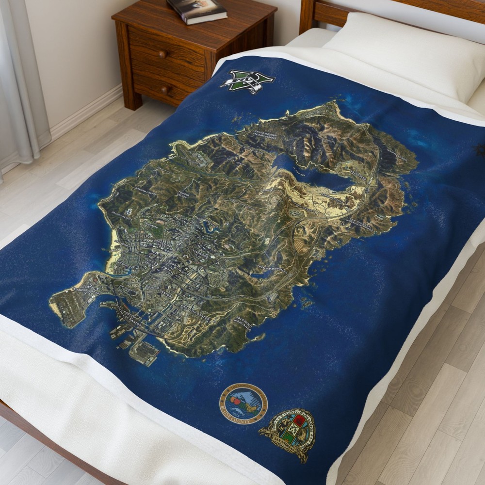 GTA 5 Satellite Map Island Blanket