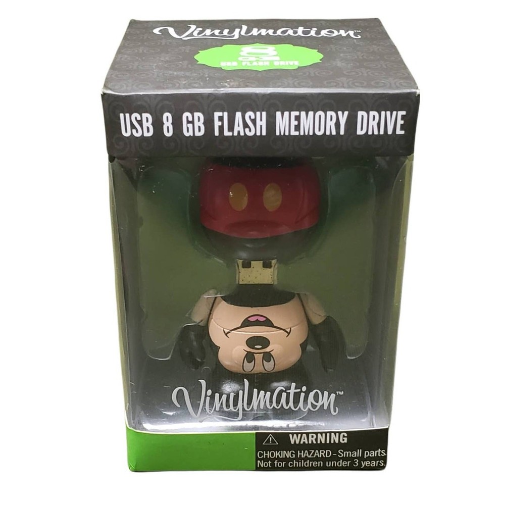 Disney Vinyl Mickey Computer USB 8GB Flash Memory Drive & Extender Cable