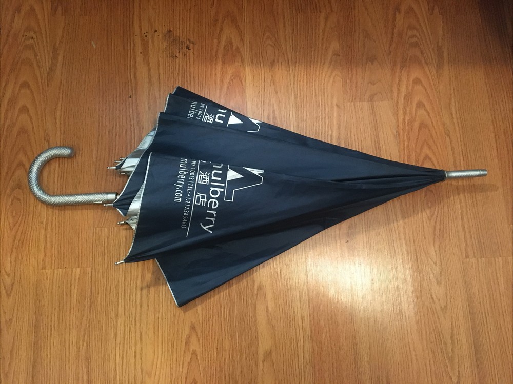Automatic open  U shape handle Classic nayv color umbrella