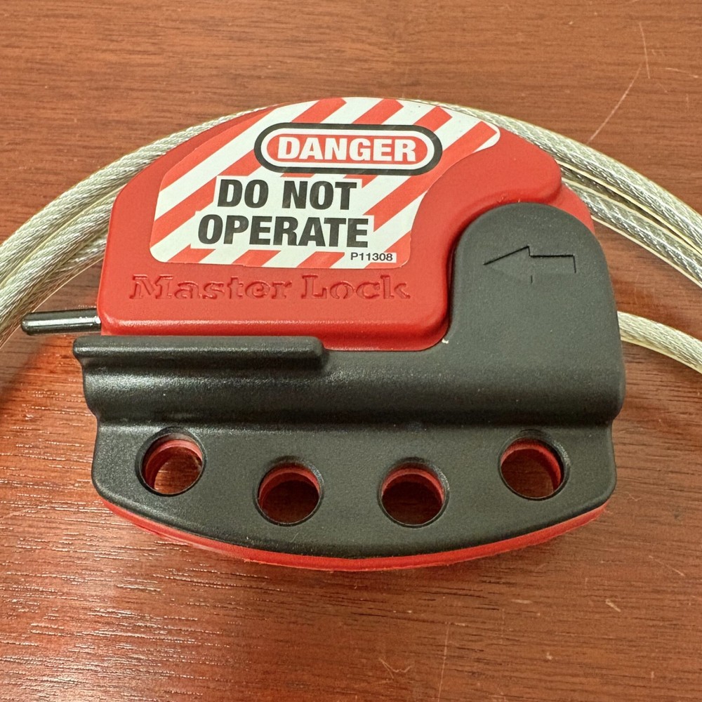 Master Lock Adjustable Cable Lockout, 4mm x 6 Ft. Cable (1.8m), Model S806