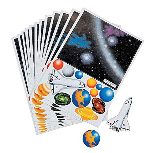 Make Your Own Solar System Sticker(12Pc) - 12 Pieces - Educational and
