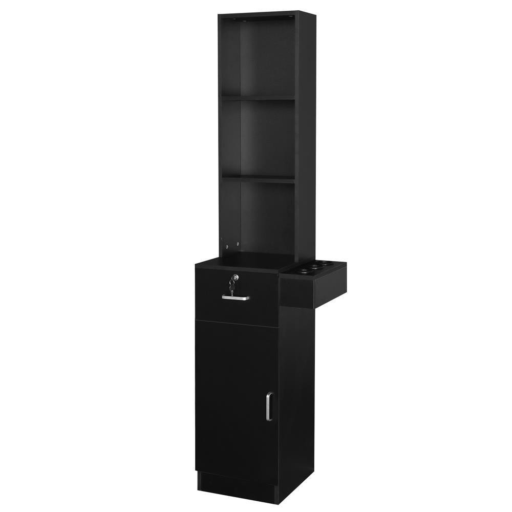 Hairdresser Beauty Salon Hair Styling Barber Station Wall Mount Cabinet Black