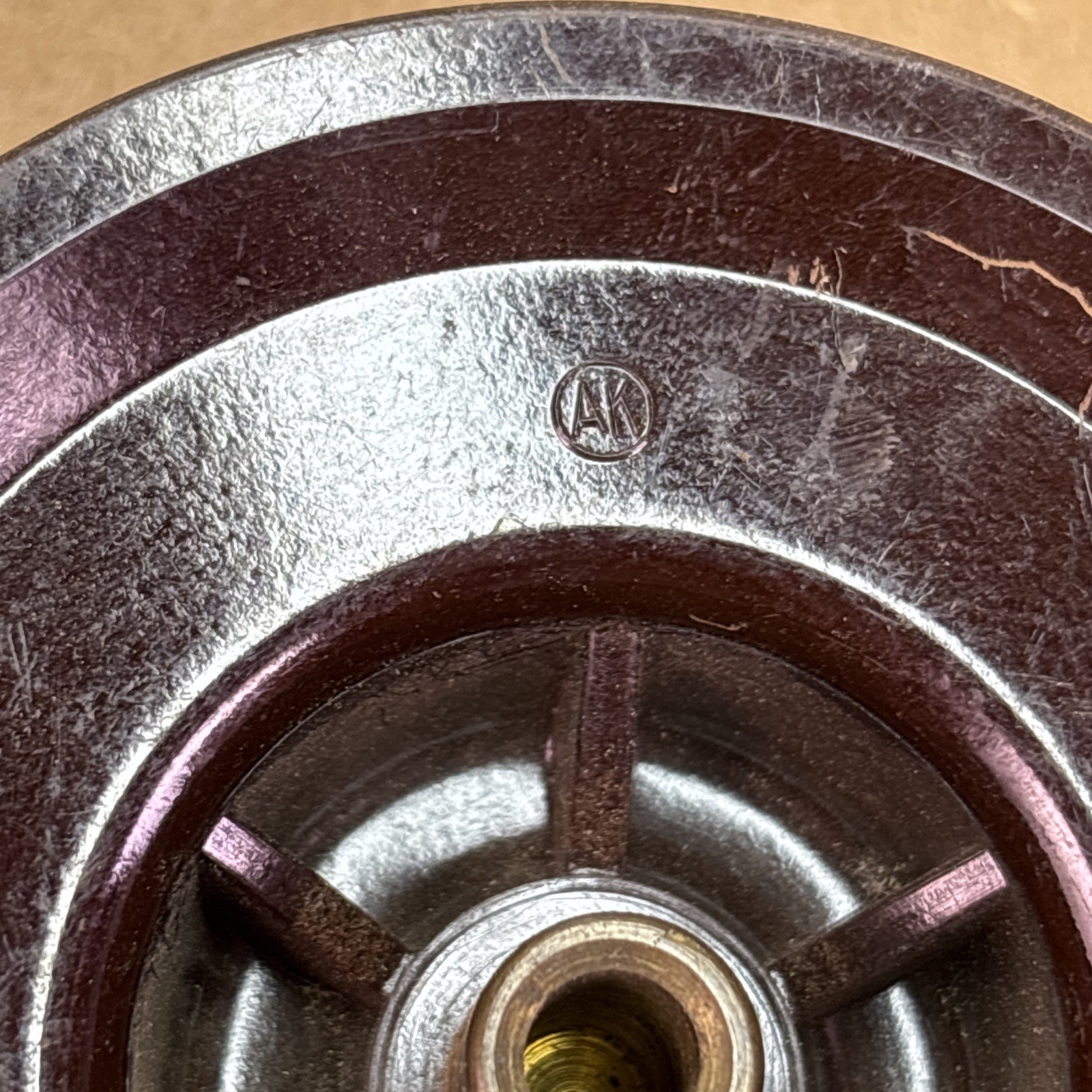 VTG Atwater Kent 1920's Brown 3 1/4" 0-100 Indicator Knob NO Set Screw (QTY)