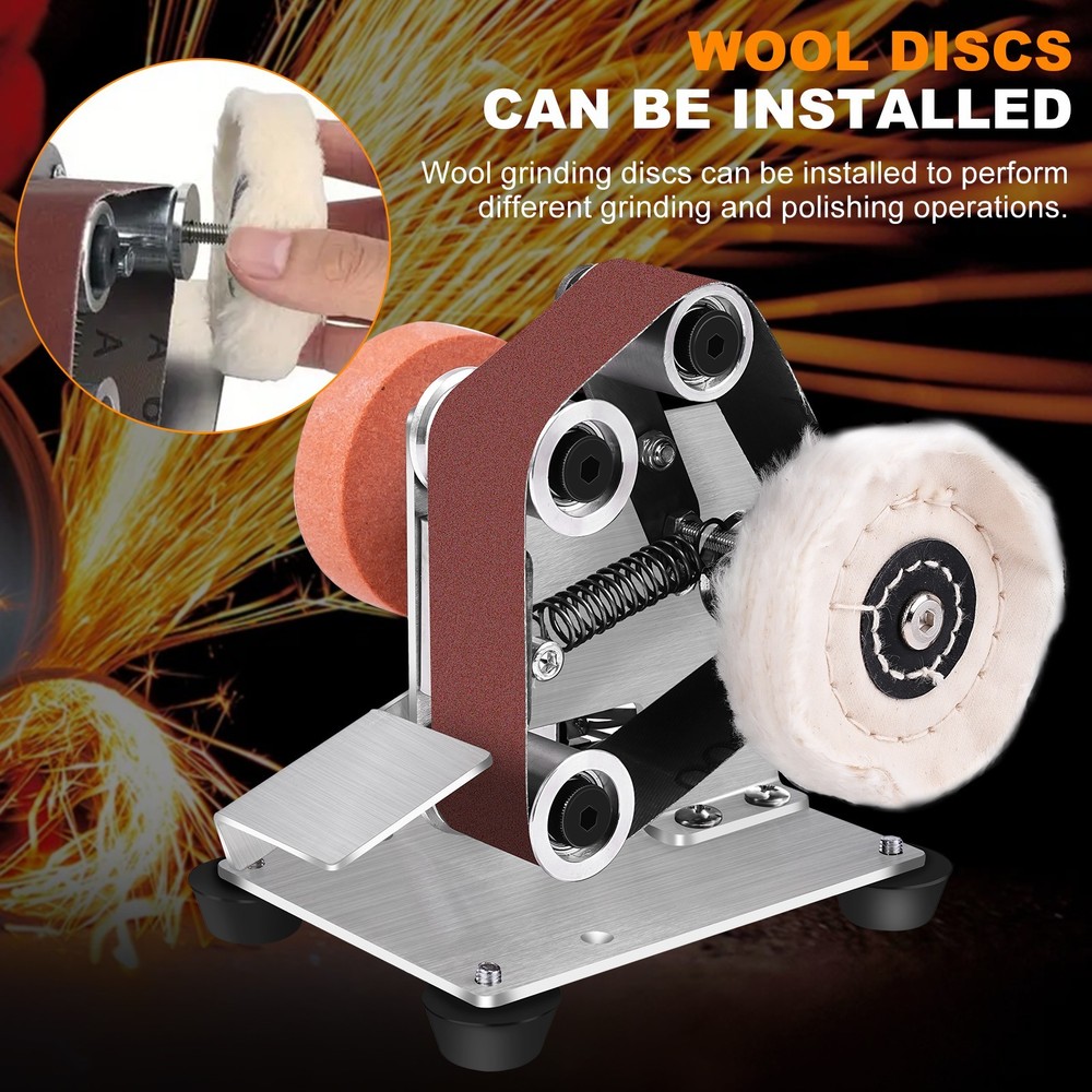 7 Speed Mini Belt Sander Adjustable Angle Polishing Grinding Machine
