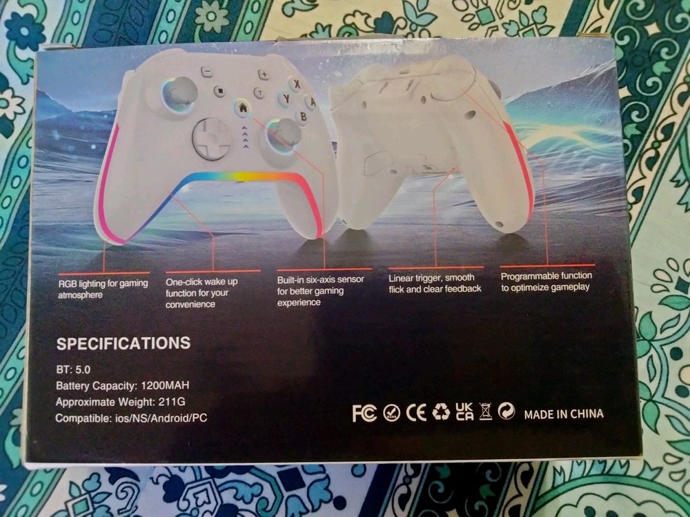 Bcofo Wireless Mobile Game Controller for iOS/iPhone/Android/Cell White