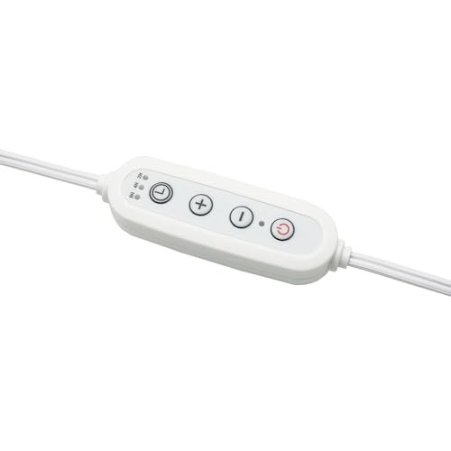 Lamp Cord with Dimmer, LED Timing Function，Dimmable & Timer 2/4/8Hrs, White