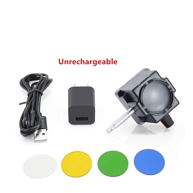 White USB Rechargeable Biological Microscope Adjustable LED Light Source