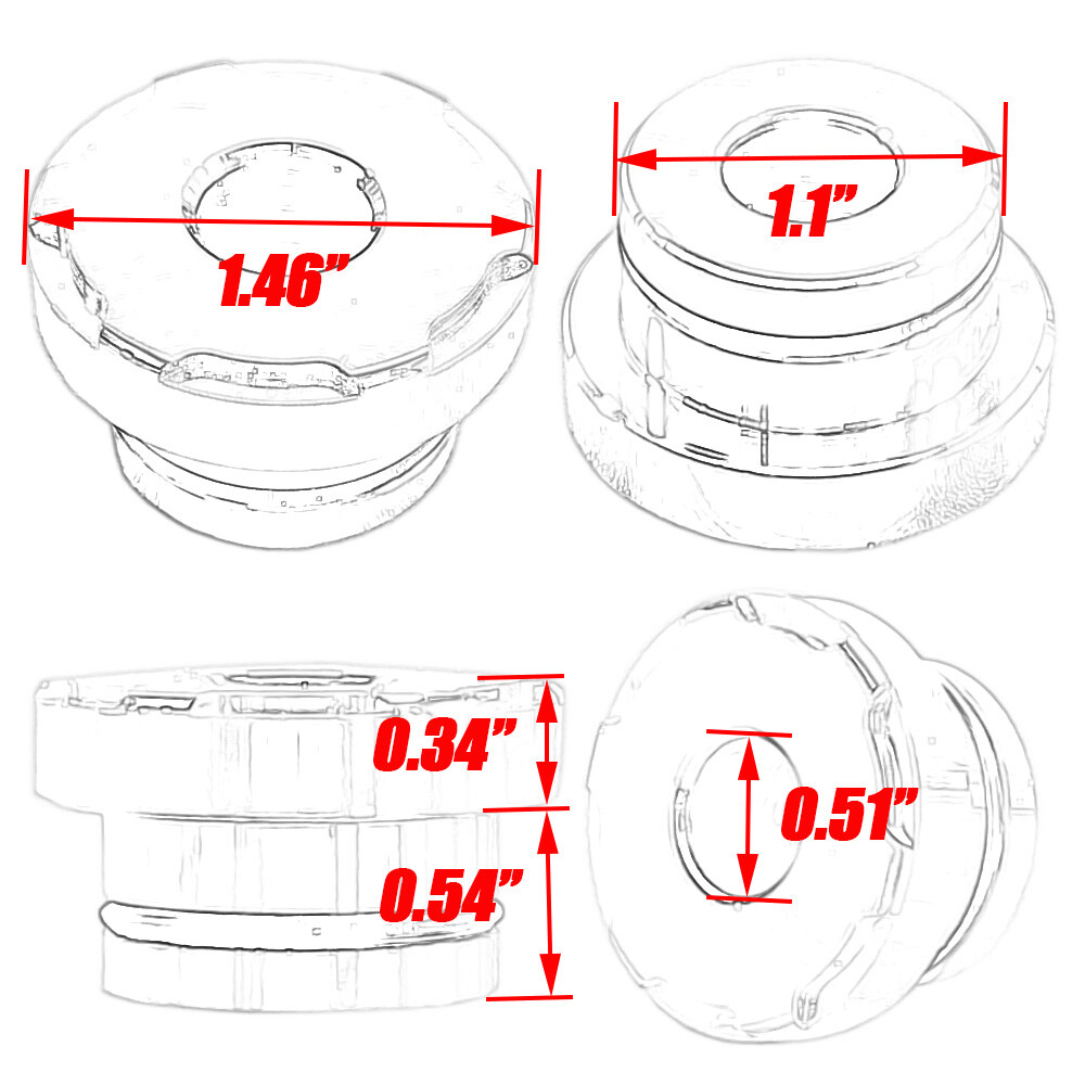 4PCS CNC Solid Handlebar Riser Bushings For Harley Sportster Softail Dyna Chrome