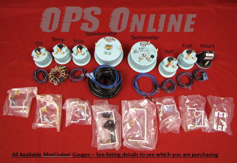 Mercury Analog Gauge Set - Black - Fuel Gauge 895291A01