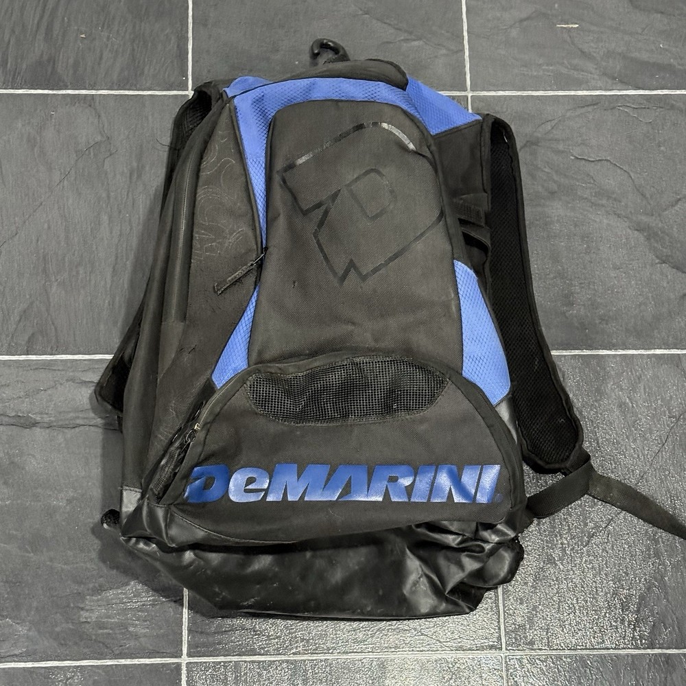 DeMarini Black Blue Baseball Softball Bat Bag Backpack