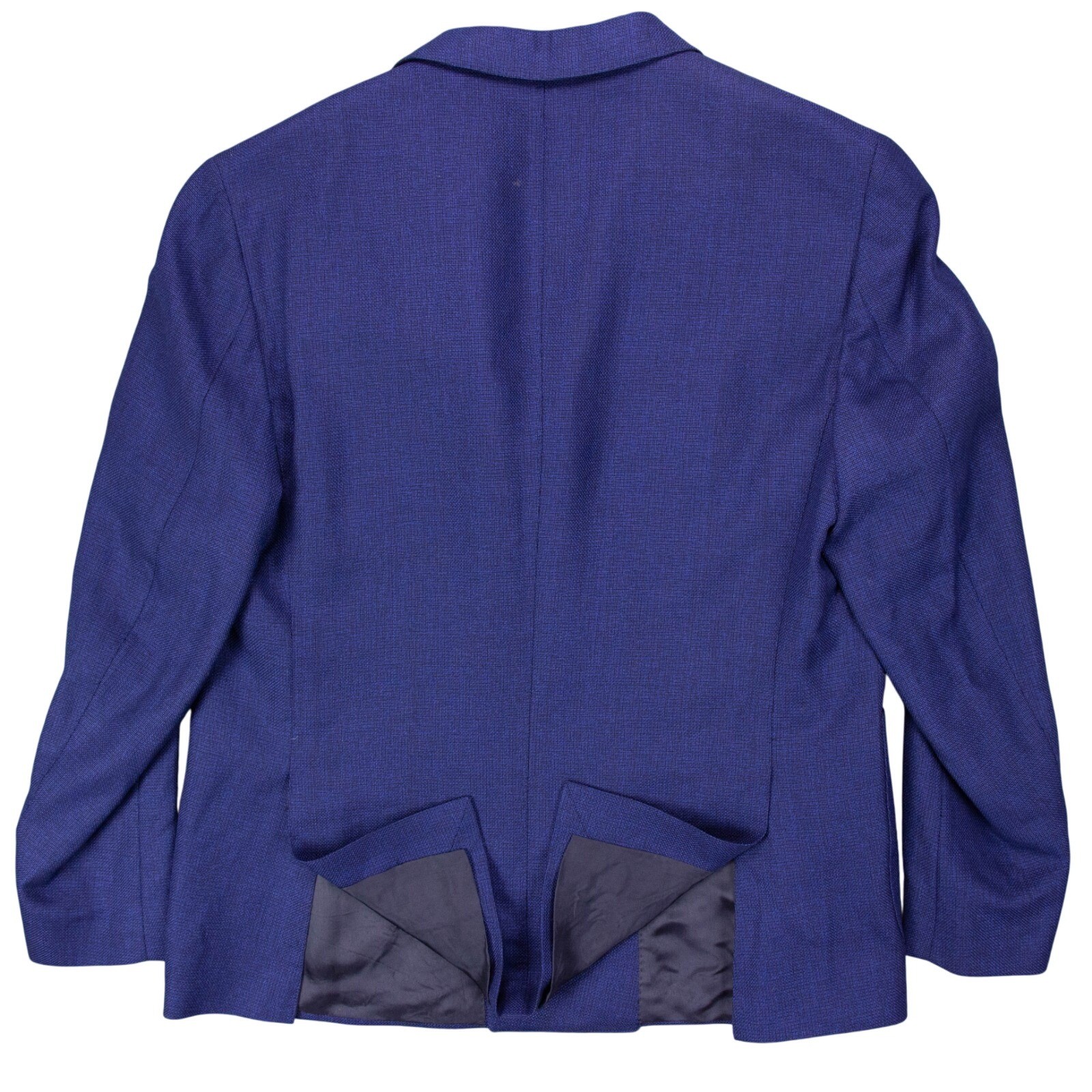 Saks Fifth Ave Silklight Mens 44R Blue Wool Silk Blend Double Breasted Blazer