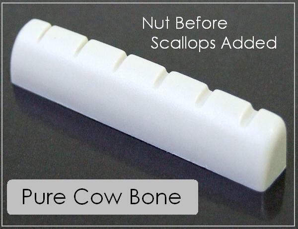 AlwaysHandCrafted Slotted SCALLOPED BONE NUT handmade for GUILD Guitar