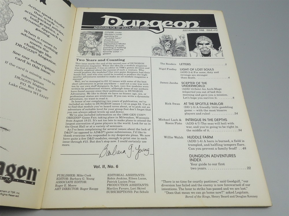 Dungeon Magazine: Issue # 12 (TSR)