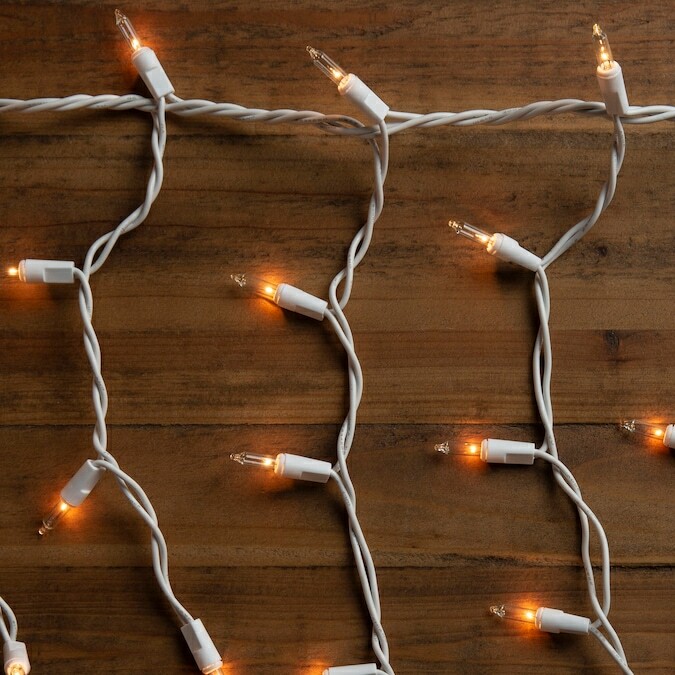 GE String-A-Long 300-Count Constant Clear Mini Incandescent Icicle Lights