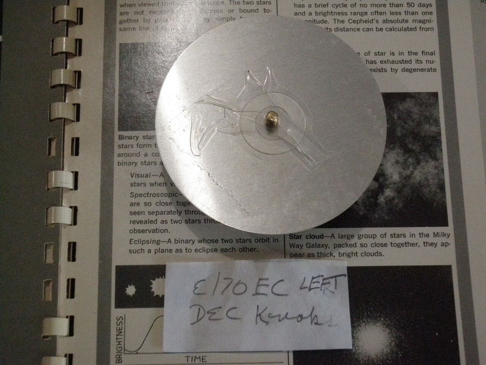 Meade  ETX-70EC ETX90EC Declination Clutch Knob LEFT Side Small Silver Star