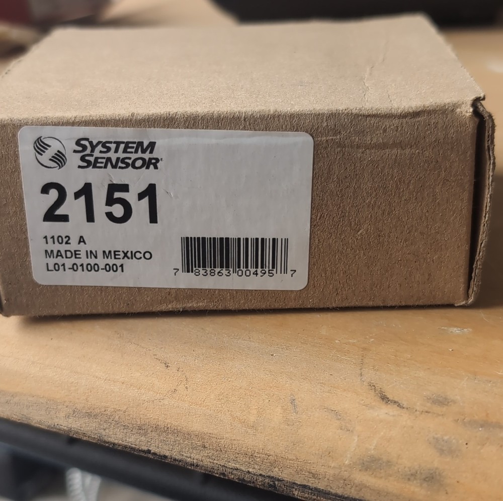 System Sensor 2151 Photoelectric Smoke Detector Fire Alarm Detector