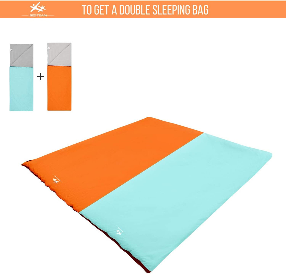 Warm Weather Sleeping Bag - Portable Waterproof Compact Lightweight, Packable fo