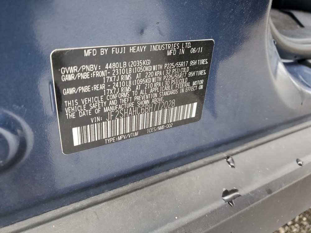 FORESTER 2011 Glove Box 4927601