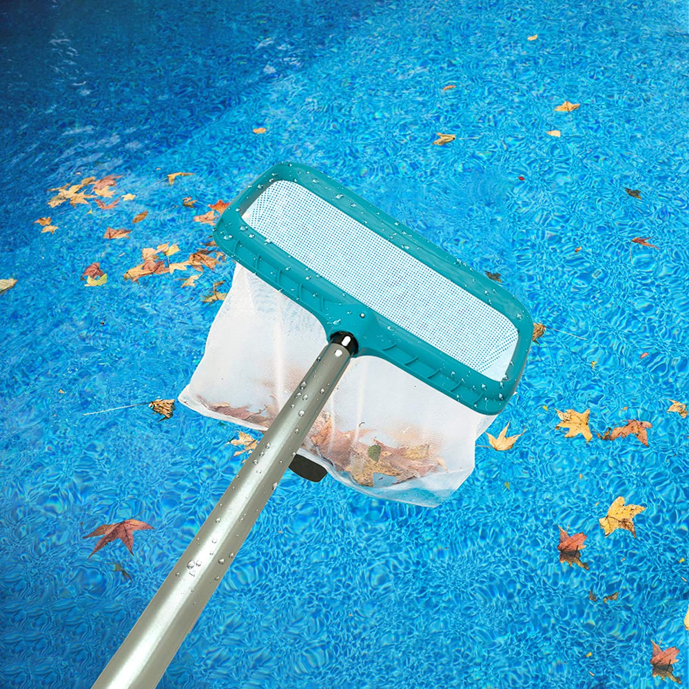 Professional Pool Skimmer Net, Heavy Duty Swimming Leaf Rake Cleaning Tool with