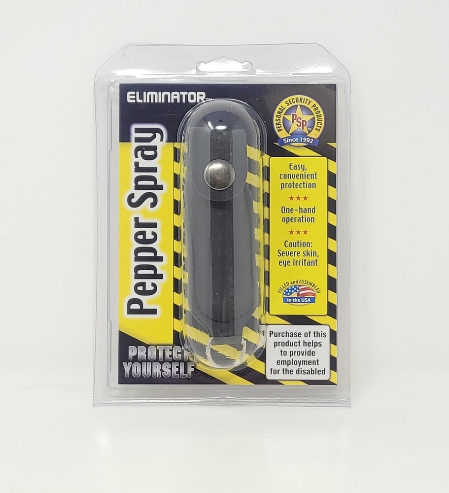 PS Products Eliminator Pepper Spray 5oz Leather Keychain - EKCH14-C