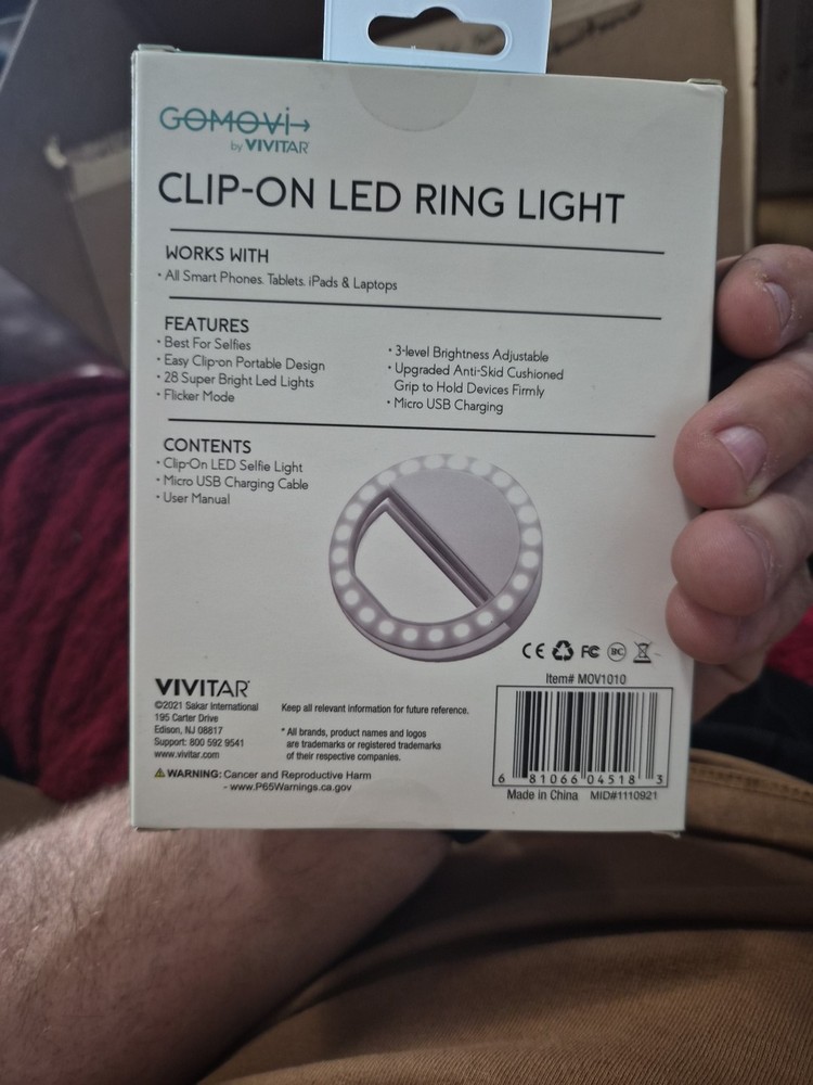 gomovi vivitar clip on led ring light