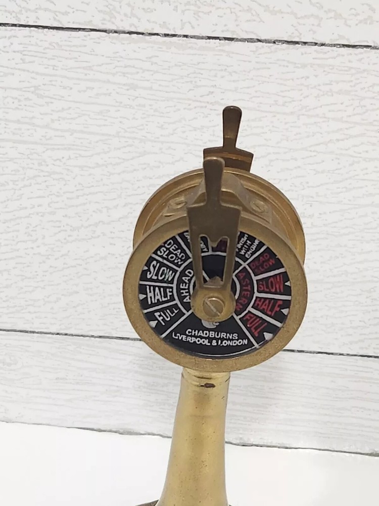 Classic Brass Double-Face Ship Telegraph 7” Naval Desk Display