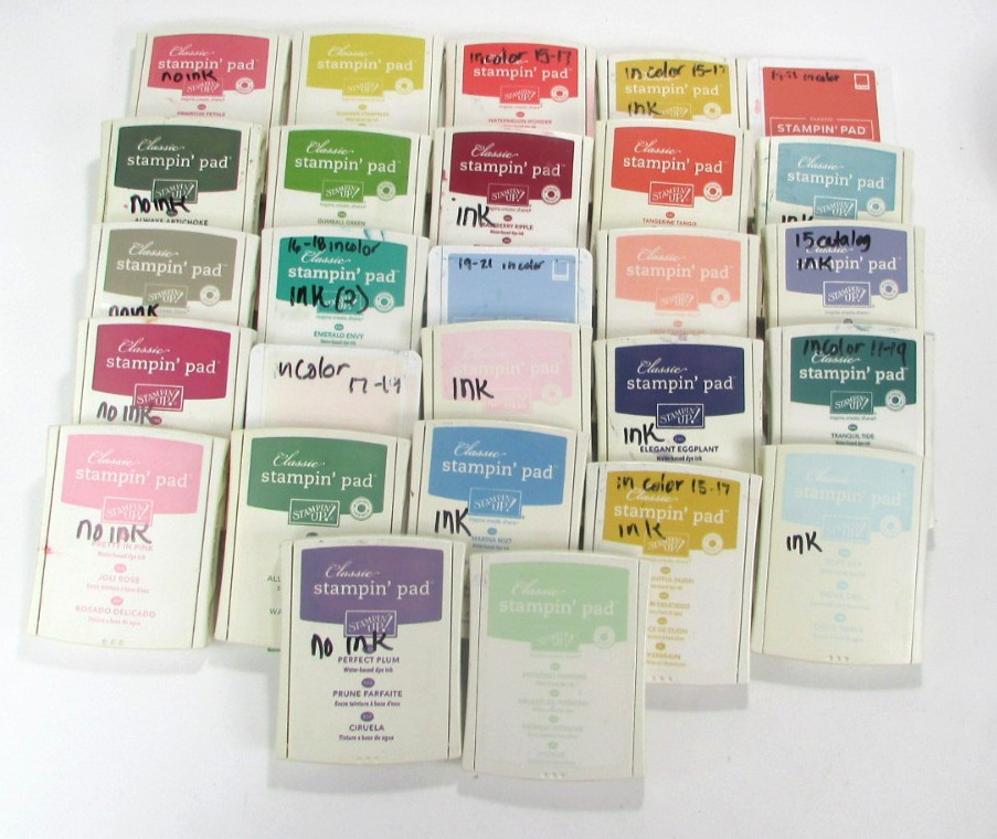 *READ* Stampin’ Up! Ink Pads Lot Of 27 - Some Retired - 6 Marked NO INK