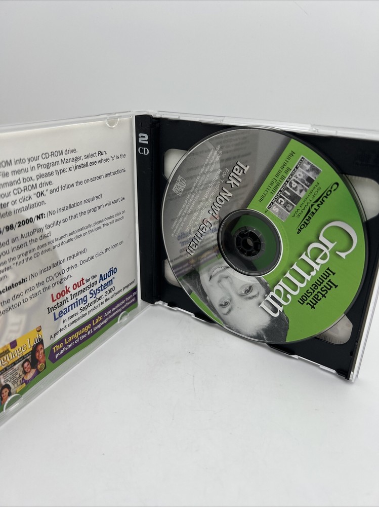 Instant Immersion Language Software CD ROM World Talk German. CD23