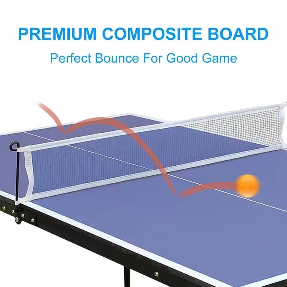 54" Foldable Ping Pong Table – Complete Set with Net & Paddles
