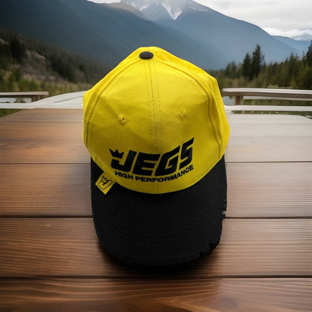 JEGS Performance Adjustable Strapback  Cap One Size Embroidered Yellow/black