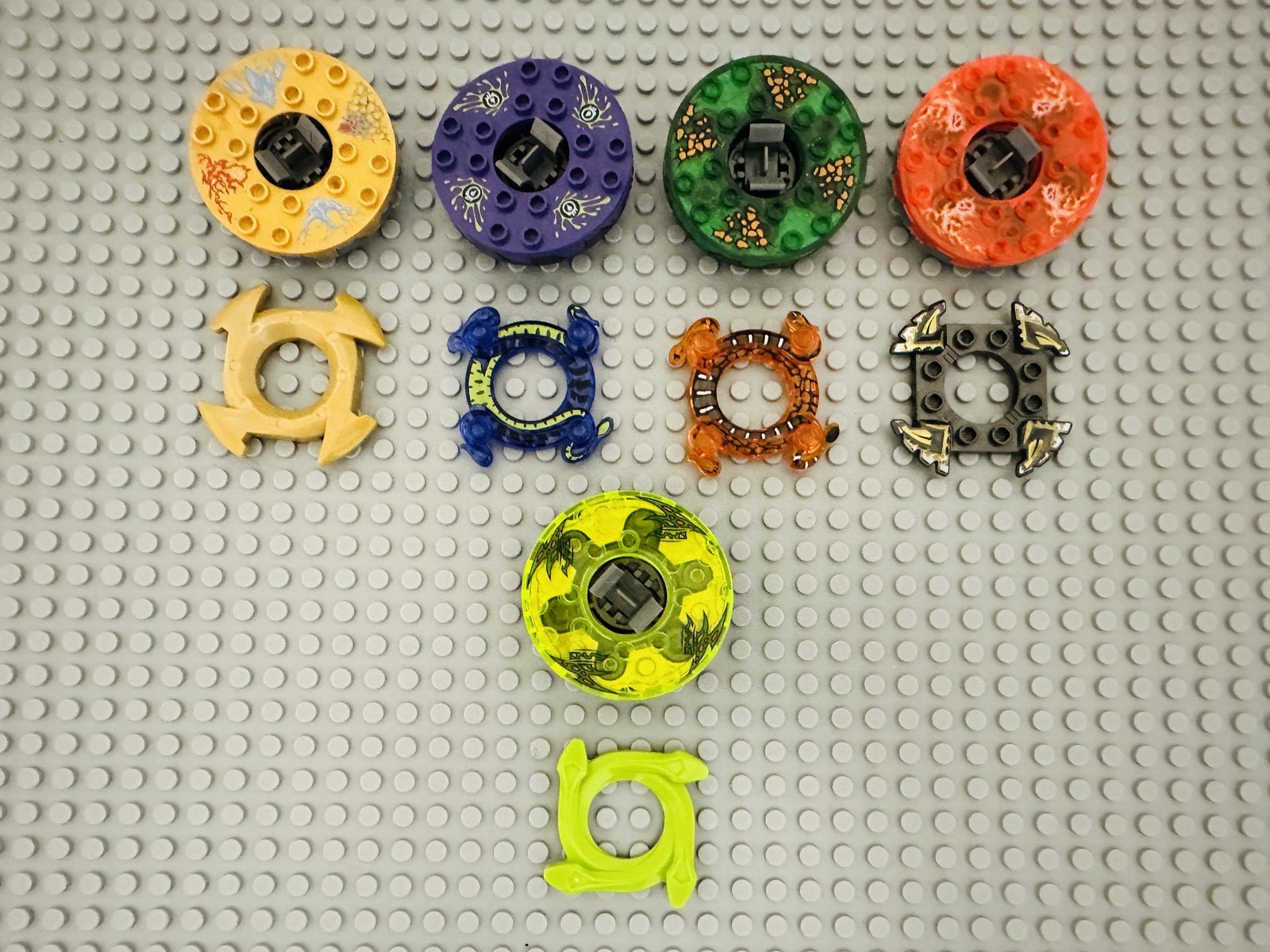 Lot Of 5 Random Lego Ninjago Spinners 6004305 4654036 6004306 Black Toy