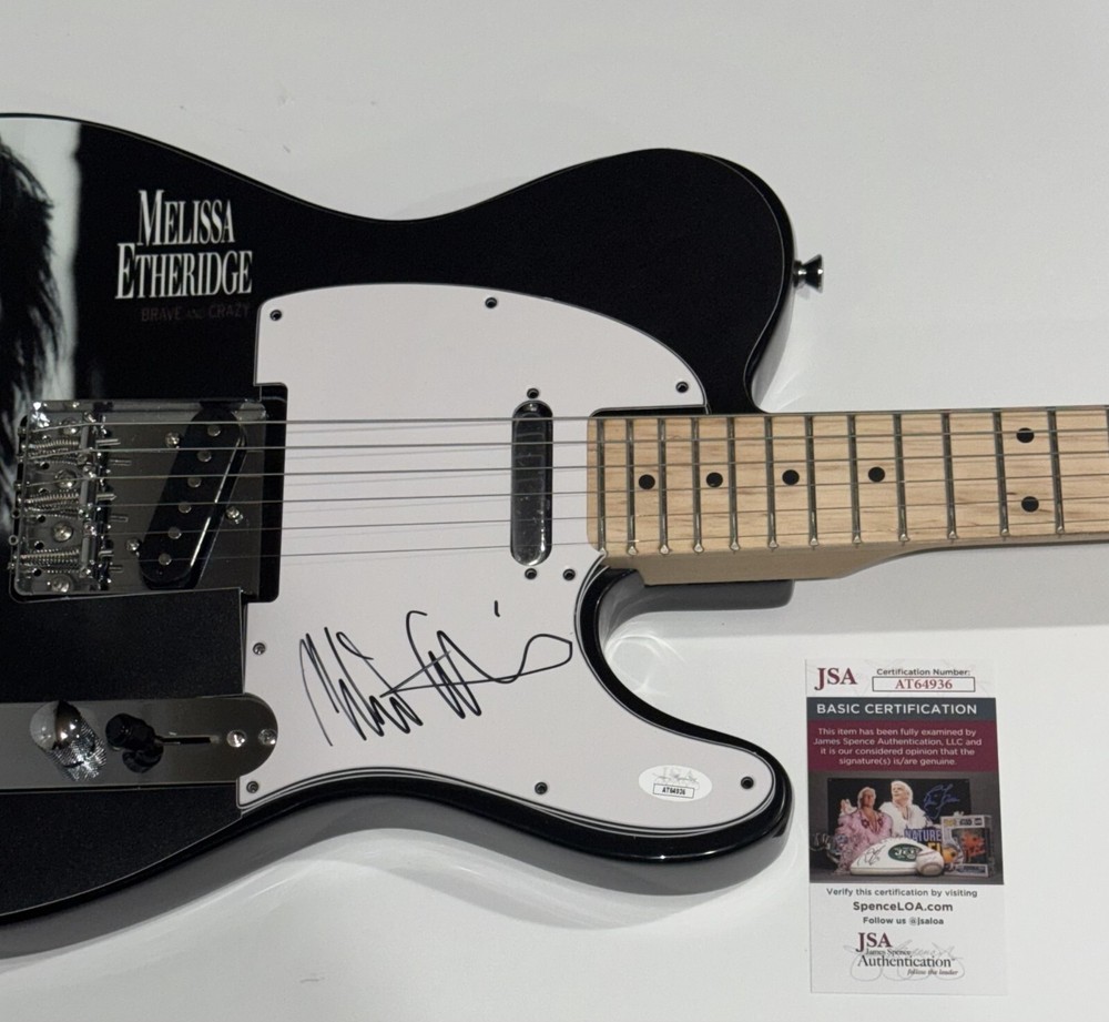 MELISSA ETHERIDGE SIGNED CUSTOM BRAVE AND CRAZY ELECTRIC GUITAR JSA COA