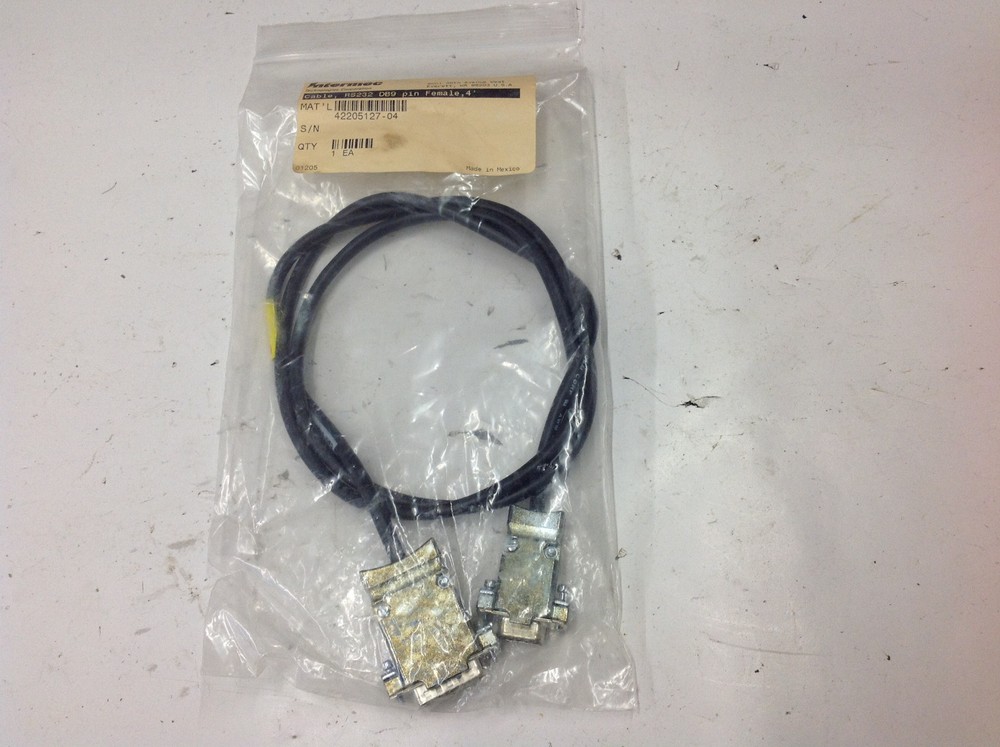 Intermec 42205127-04 Barcode Cable RS232 DB9 Pin Female 4'