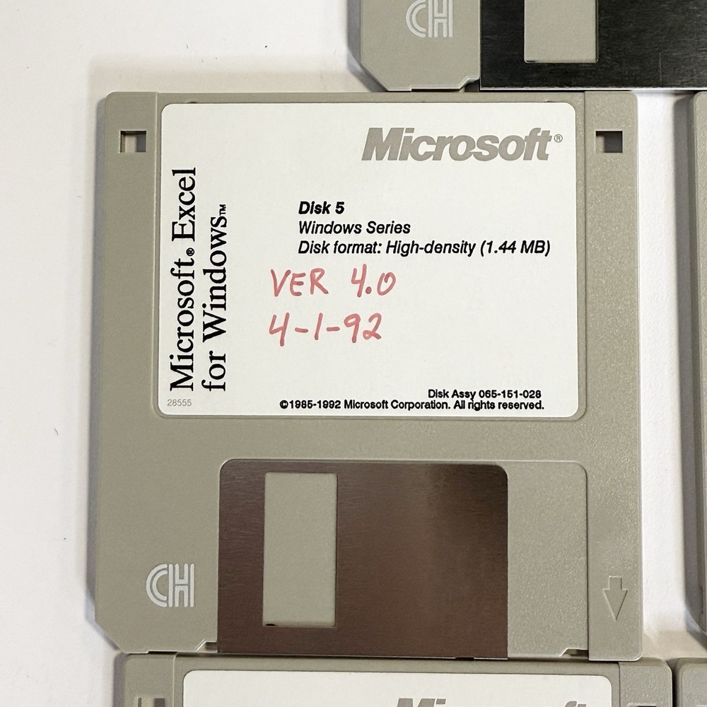 Microsoft Excel for Windows 4.0 Upgrade Version 3.0 Vintage Software READ ALL