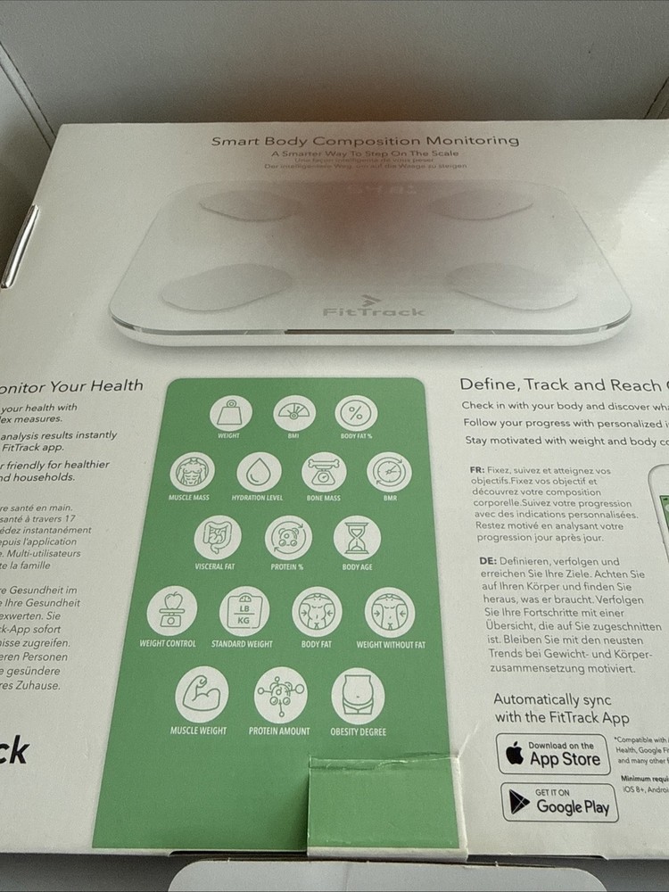 Fit Track Complete Body Analysis Bluetooth Scale