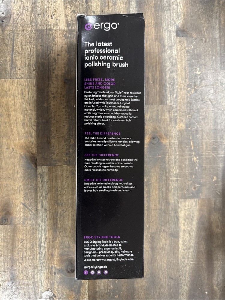 ERGO Styling Tools ER53 Ionic Ceramic Round Brush "The Best Brush"