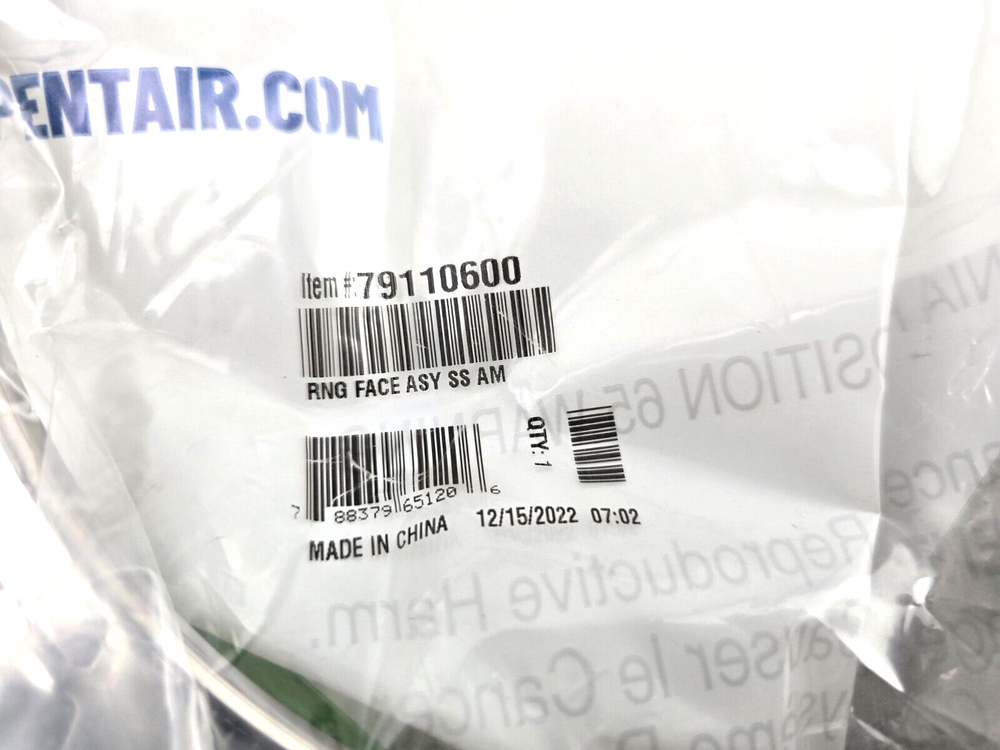 NEW Genuine Pentair Ring Face Assembly S.S. 79110600 Pool Spa Light