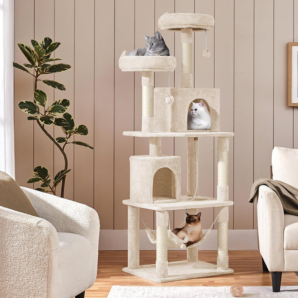 70.5" Cat Tower with Condo & Padded Perches - Multi-Level Climbing Tree